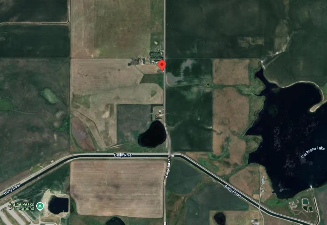 BG Bouquet Garden Location Map - Hill Spring Area, Alberta